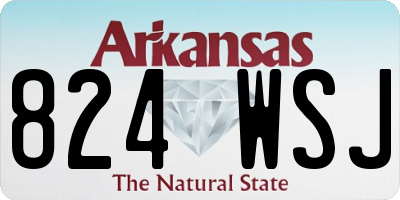 AR license plate 824WSJ