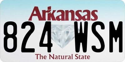 AR license plate 824WSM