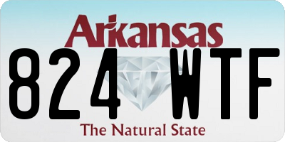 AR license plate 824WTF