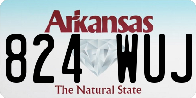 AR license plate 824WUJ