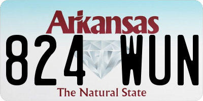 AR license plate 824WUN