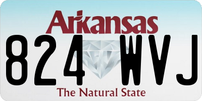 AR license plate 824WVJ