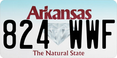 AR license plate 824WWF