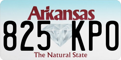 AR license plate 825KPO