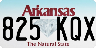 AR license plate 825KQX