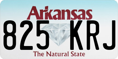 AR license plate 825KRJ