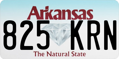 AR license plate 825KRN