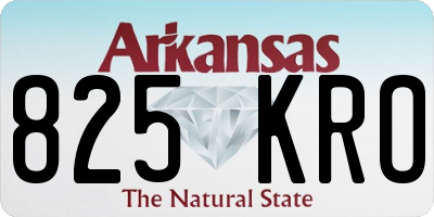 AR license plate 825KRO