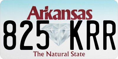 AR license plate 825KRR
