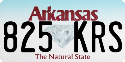 AR license plate 825KRS