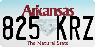 AR license plate 825KRZ