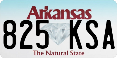 AR license plate 825KSA