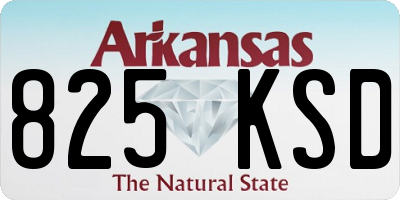 AR license plate 825KSD