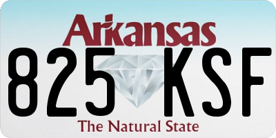 AR license plate 825KSF