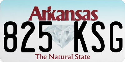 AR license plate 825KSG
