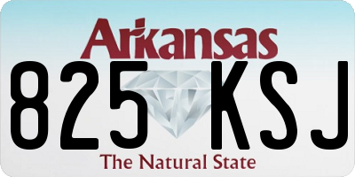 AR license plate 825KSJ