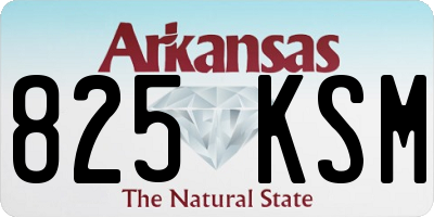AR license plate 825KSM
