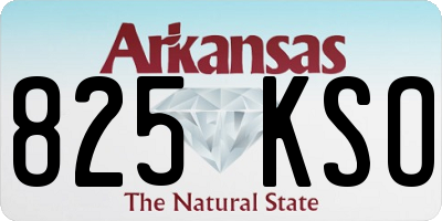 AR license plate 825KSO
