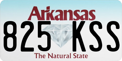 AR license plate 825KSS