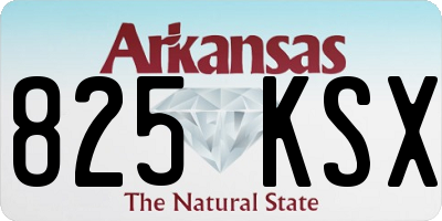 AR license plate 825KSX