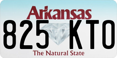 AR license plate 825KTO