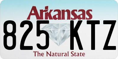AR license plate 825KTZ