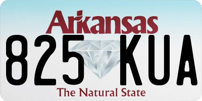 AR license plate 825KUA