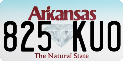 AR license plate 825KUO