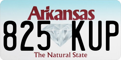AR license plate 825KUP
