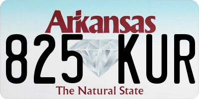 AR license plate 825KUR