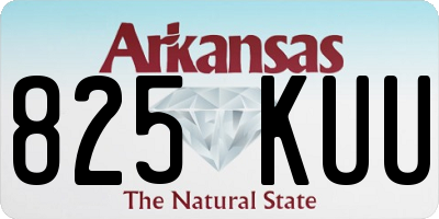 AR license plate 825KUU