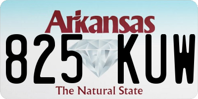 AR license plate 825KUW