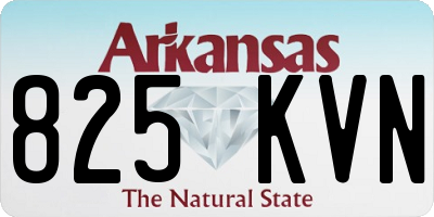 AR license plate 825KVN