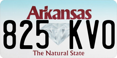 AR license plate 825KVO
