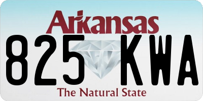 AR license plate 825KWA