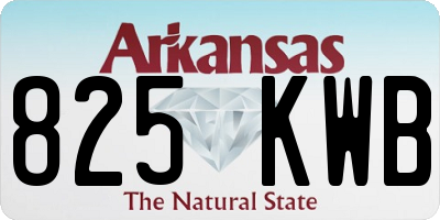 AR license plate 825KWB