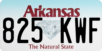 AR license plate 825KWF