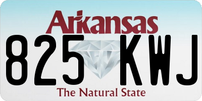AR license plate 825KWJ