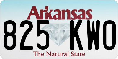 AR license plate 825KWO