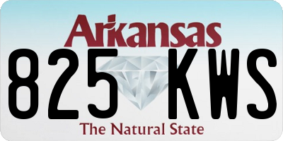 AR license plate 825KWS