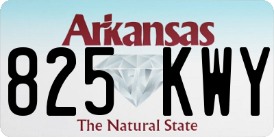 AR license plate 825KWY