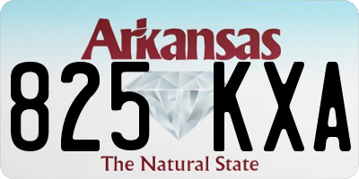 AR license plate 825KXA