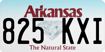 AR license plate 825KXI