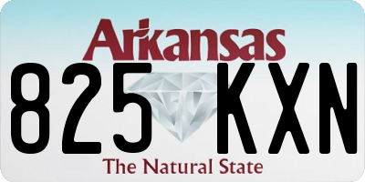 AR license plate 825KXN