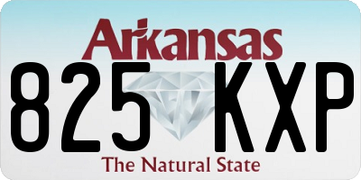 AR license plate 825KXP