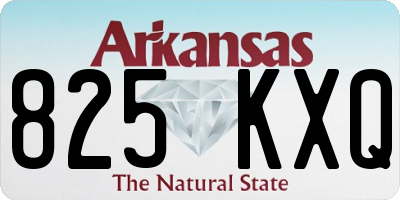 AR license plate 825KXQ