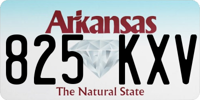 AR license plate 825KXV