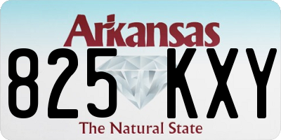 AR license plate 825KXY