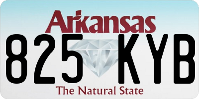 AR license plate 825KYB