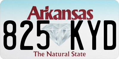 AR license plate 825KYD